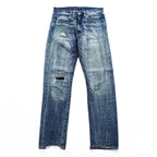 LEVI'S VINTAGE CLOTHING (LVC) Turkey-Made Denim Pants Jeans M Indigo Blue Vintage Wash Repaired Selvedge 501Z XX 1954 Model Reproduction Big E Red Tab 42TALON 50154-0076