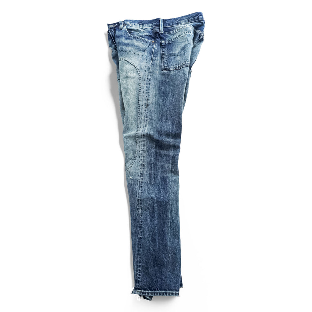 LEVI'S VINTAGE CLOTHING (LVC) Turkey-Made Denim Pants Jeans M Indigo Blue Vintage Wash Repaired Selvedge 501Z XX 1954 Model Reproduction Big E Red Tab 42TALON 50154-0076