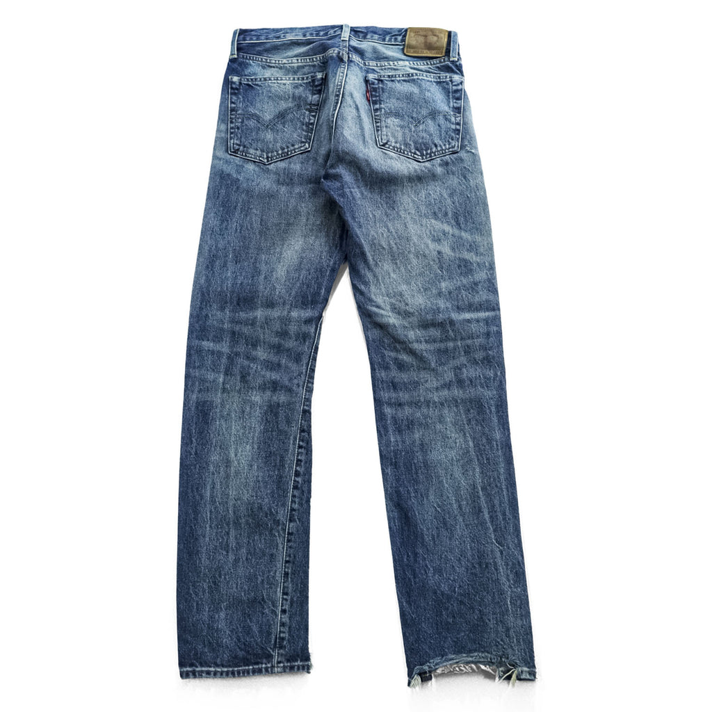 LEVI'S VINTAGE CLOTHING (LVC) Turkey-Made Denim Pants Jeans M Indigo Blue Vintage Wash Repaired Selvedge 501Z XX 1954 Model Reproduction Big E Red Tab 42TALON 50154-0076