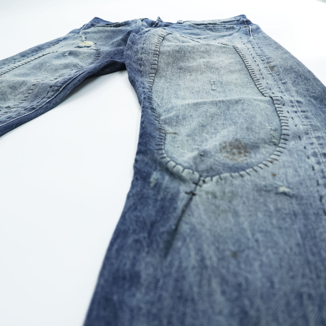LEVI'S VINTAGE CLOTHING (LVC) Turkey-Made Denim Pants Jeans M Indigo Blue Vintage Wash Repaired Selvedge 501Z XX 1954 Model Reproduction Big E Red Tab 42TALON 50154-0076