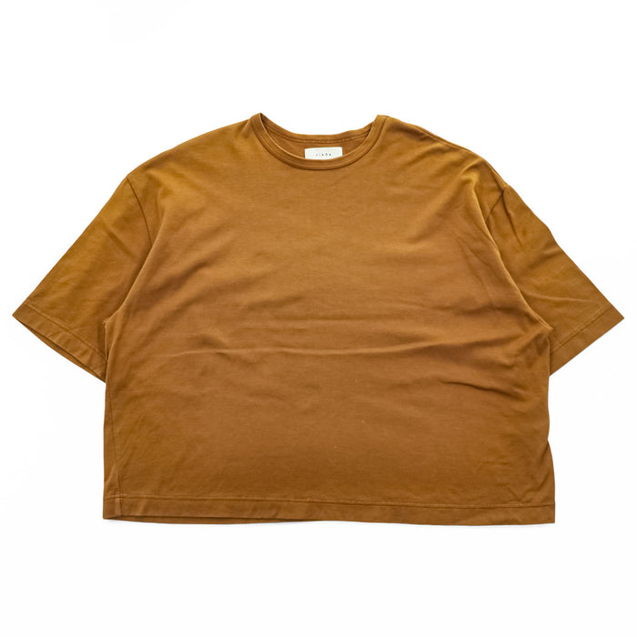 JieDa 日本製 ワイドシルエット Tシャツ S ブラウン SHORT LENGTH WIDE S/S T-SHIRT 短丈 Jie-18S-CT08