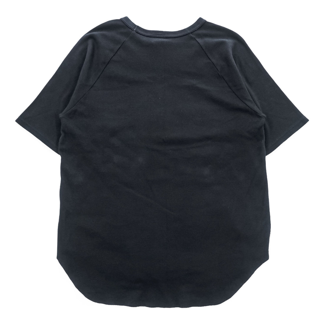 WALLA WALLA SPORT 日本製 半袖サーマル Tシャツ M ブラック 1/2 LOOSE BASEBALL TEE ラグラン ラウンドカット USA生地
