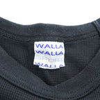 WALLA WALLA SPORT 日本製 半袖サーマル Tシャツ M ブラック 1/2 LOOSE BASEBALL TEE ラグラン ラウンドカット USA生地