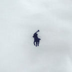 Ralph Lauren 長袖 リネン ボタンダウンシャツ L ホワイト 麻 スモールポニー ロゴ 刺繍