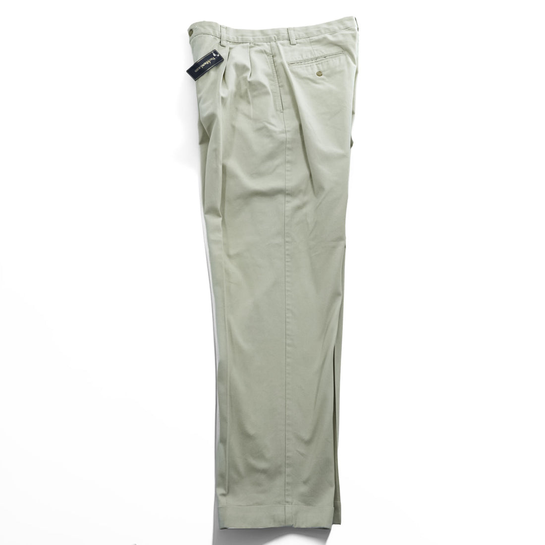 Polo Ralph Lauren 90s Vintage Chino Pants, Size L, Beige, Wide Leg, 2-Tuck Pleats, Double Cuffs, Hammond Pant, Unused.