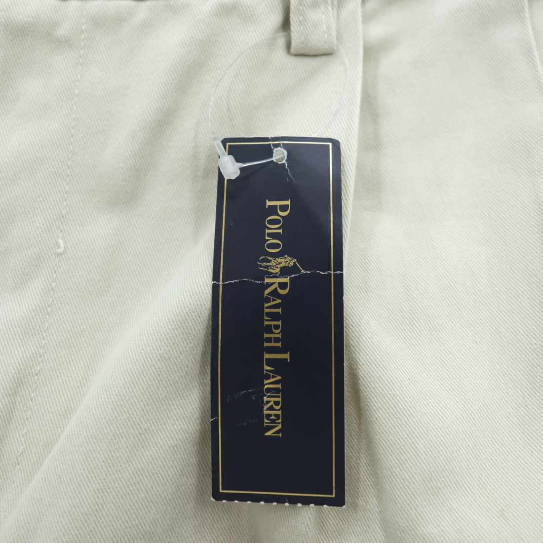 Polo Ralph Lauren 90s Vintage Chino Pants, Size L, Beige, Wide Leg, 2-Tuck Pleats, Double Cuffs, Hammond Pant, Unused.