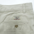 Polo Ralph Lauren 90s Vintage Chino Pants, Size L, Beige, Wide Leg, 2-Tuck Pleats, Double Cuffs, Hammond Pant, Unused.