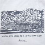 Snow Peak Land Station Kyoto Arashiyama Graphic T-Shirt TS-20SU805 Light Gray Made in Japan Size L