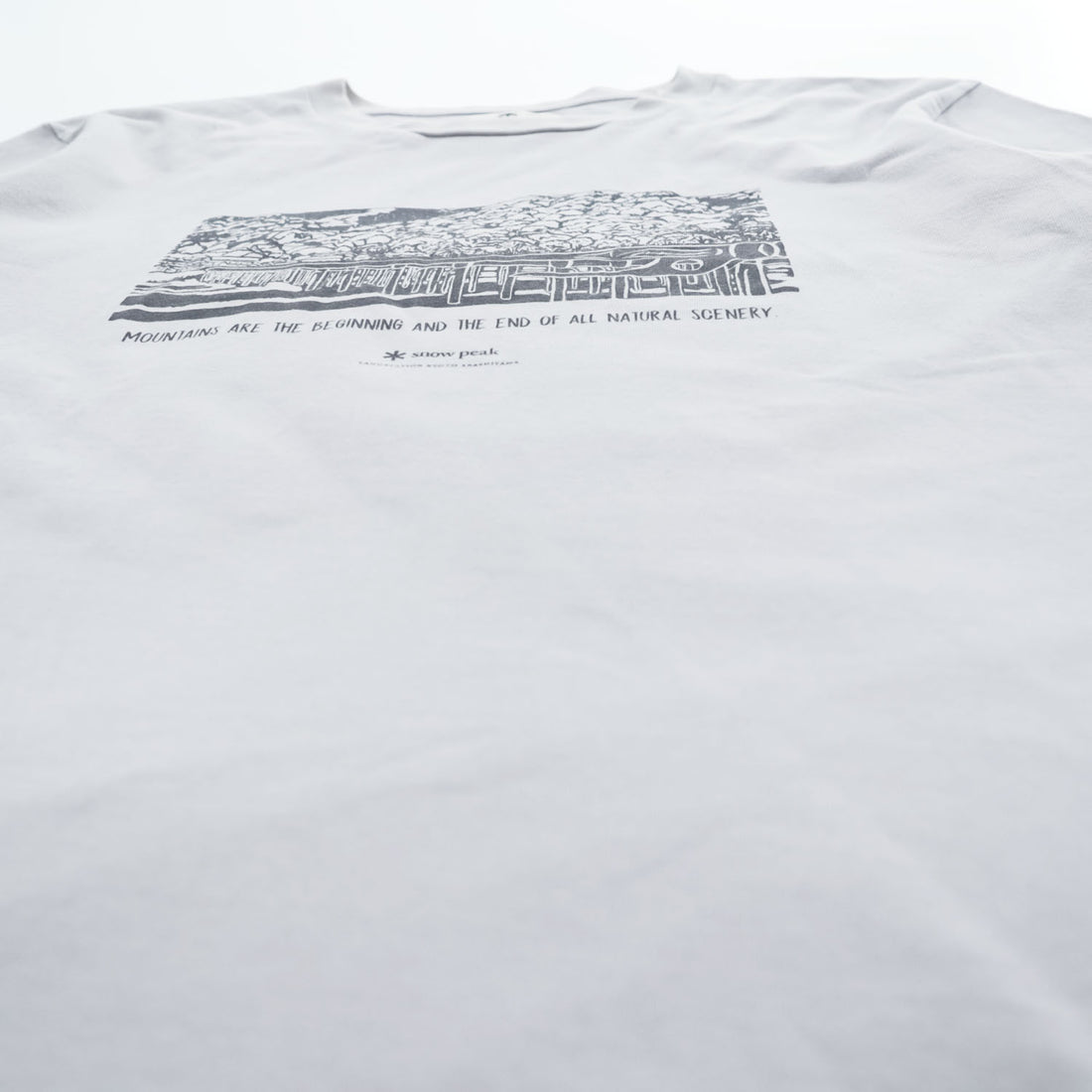 Snow Peak Land Station Kyoto Arashiyama Graphic T-Shirt TS-20SU805 Light Gray Made in Japan Size L