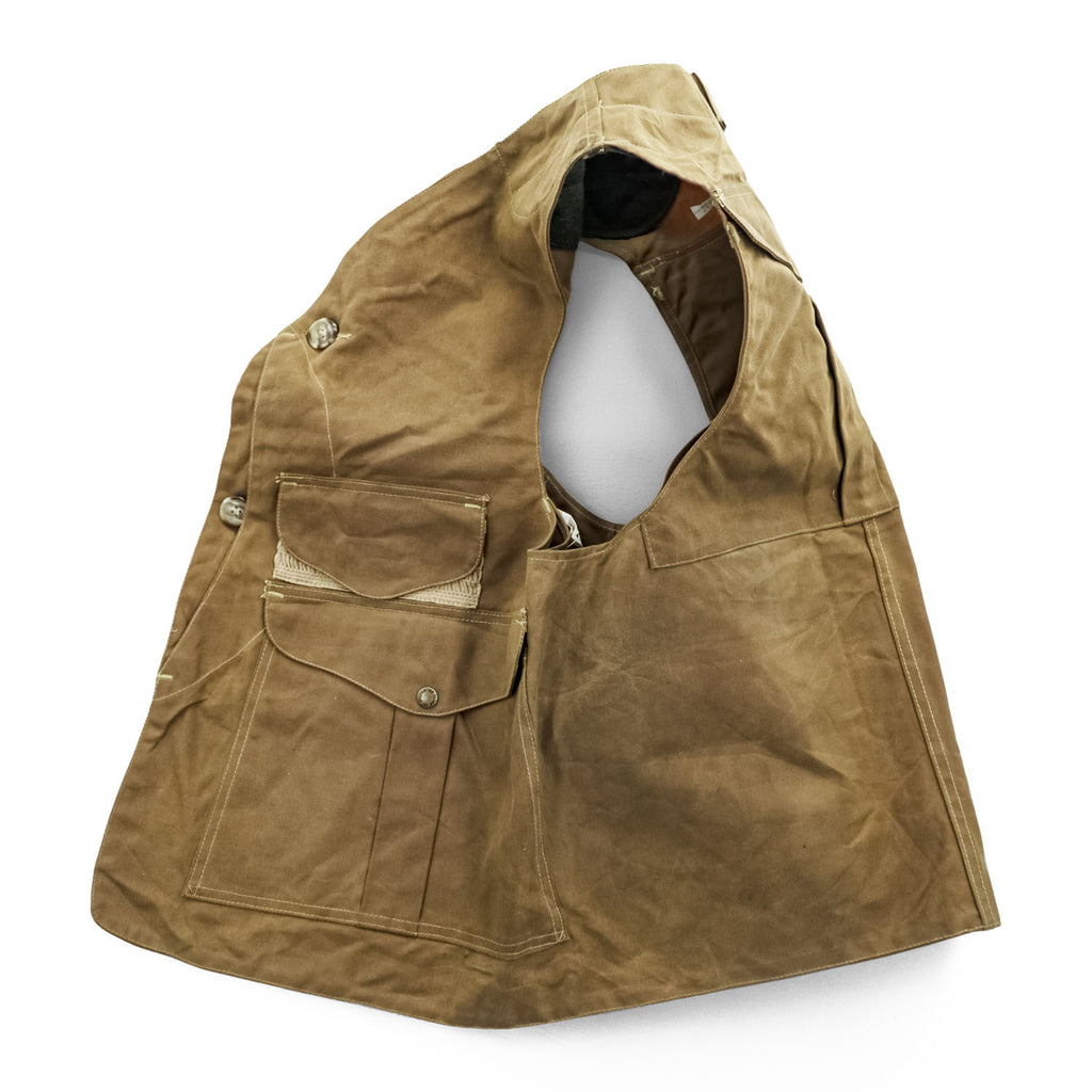 FILSON 90年代 USA製 ハンティング ベスト L ブラウン STYLE 31 ハーフムーン オイルドコットン ヴィンテージ デッドストック
