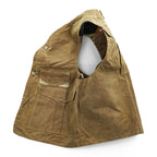 FILSON 90年代 USA製 ハンティング ベスト L ブラウン STYLE 31 ハーフムーン オイルドコットン ヴィンテージ デッドストック