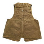 FILSON 90年代 USA製 ハンティング ベスト L ブラウン STYLE 31 ハーフムーン オイルドコットン ヴィンテージ デッドストック