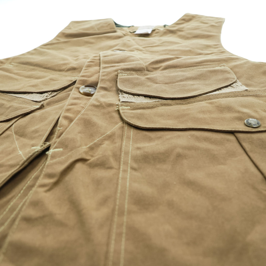 FILSON 90年代 USA製 ハンティング ベスト L ブラウン STYLE 31 ハーフムーン オイルドコットン ヴィンテージ デッドストック