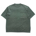 crepuscule 日本製 コットン 半袖ニット Pocket Knit S/S M カーキ グリーン 胸ポケット 1701-010