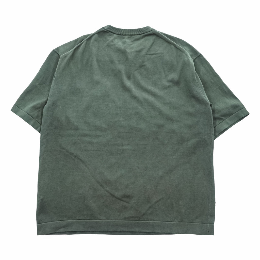 crepuscule 日本製 コットン 半袖ニット Pocket Knit S/S M カーキ グリーン 胸ポケット 1701-010