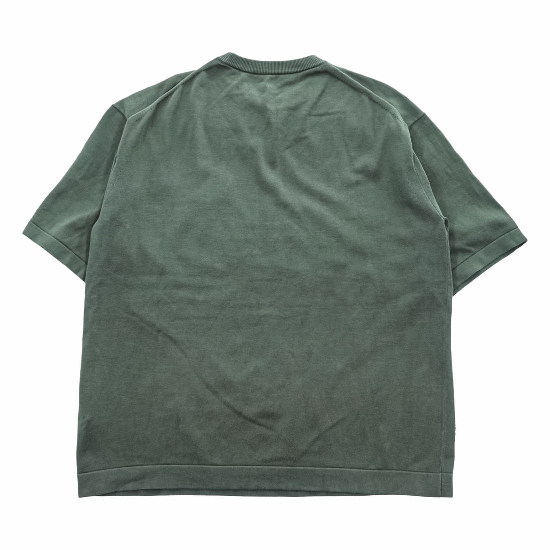 crepuscule 日本製 コットン 半袖ニット Pocket Knit S/S M カーキ グリーン 胸ポケット 1701-010
