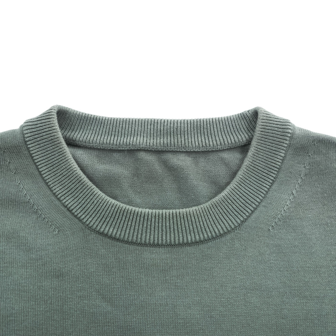 crepuscule 日本製 コットン 半袖ニット Pocket Knit S/S M カーキ グリーン 胸ポケット 1701-010