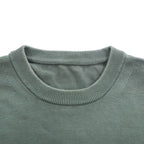 crepuscule 日本製 コットン 半袖ニット Pocket Knit S/S M カーキ グリーン 胸ポケット 1701-010