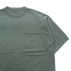crepuscule 日本製 コットン 半袖ニット Pocket Knit S/S M カーキ グリーン 胸ポケット 1701-010