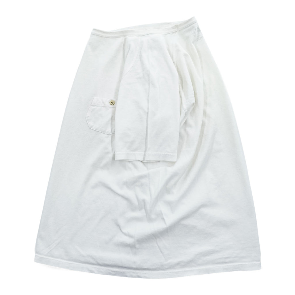Nigel Cabourn ポケット Tシャツ M ホワイト ラグランスリーブ ボタン付き胸ポケット 55-U-8110