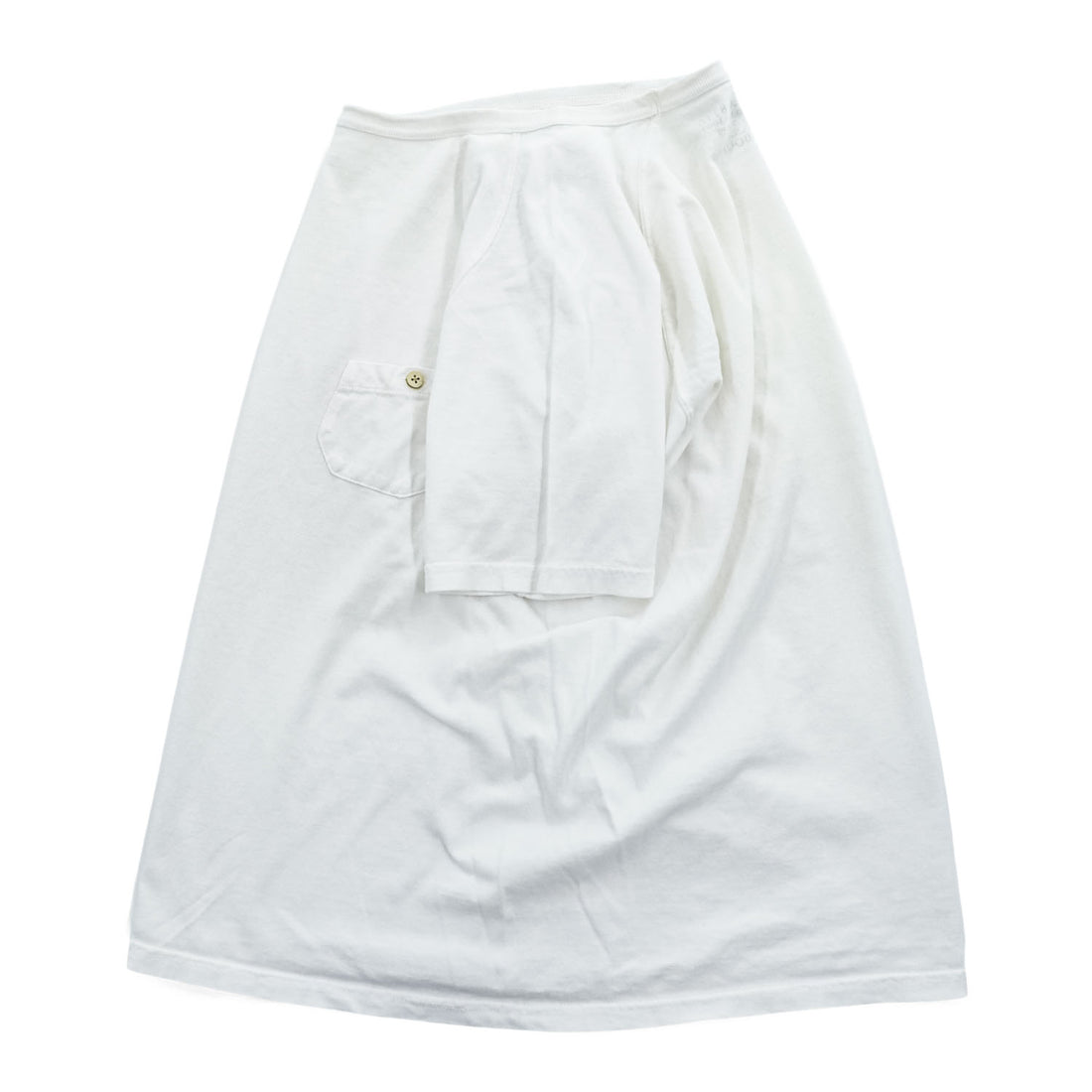 Nigel Cabourn ポケット Tシャツ M ホワイト ラグランスリーブ ボタン付き胸ポケット 55-U-8110