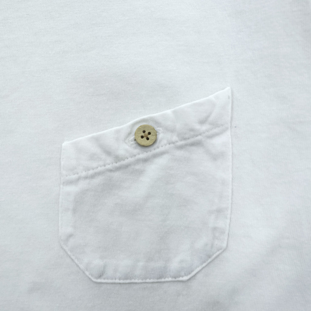 Nigel Cabourn ポケット Tシャツ M ホワイト ラグランスリーブ ボタン付き胸ポケット 55-U-8110
