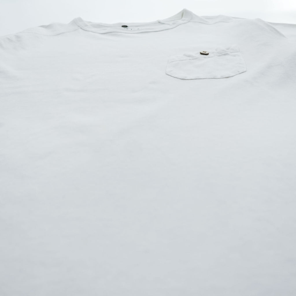 Nigel Cabourn ポケット Tシャツ M ホワイト ラグランスリーブ ボタン付き胸ポケット 55-U-8110