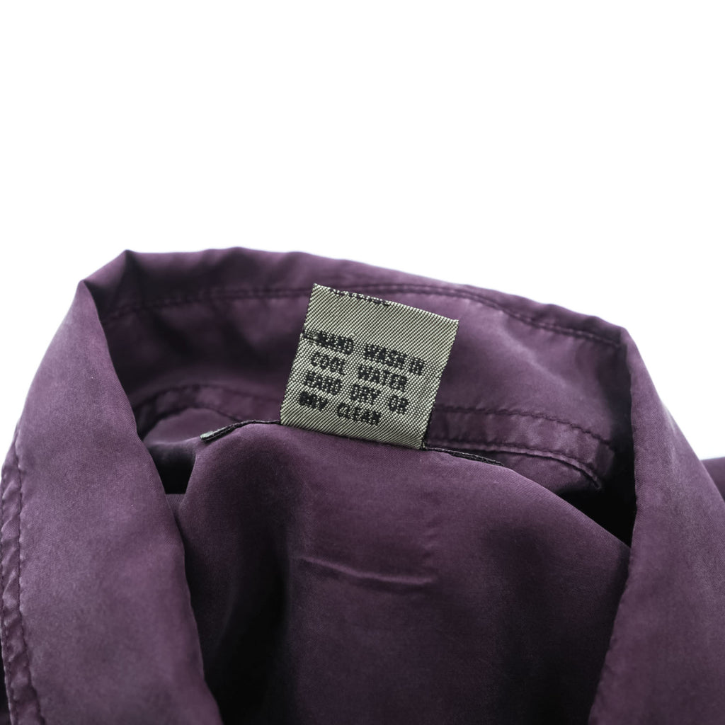 ROBERT STOCK 90年代 ヴィンテージ シルク100% 長袖シャツ M パープル ダブルポケット