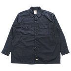 Dickies FLEX 長袖 ワークシャツ XL ブラック ボックスシルエット 11574BK