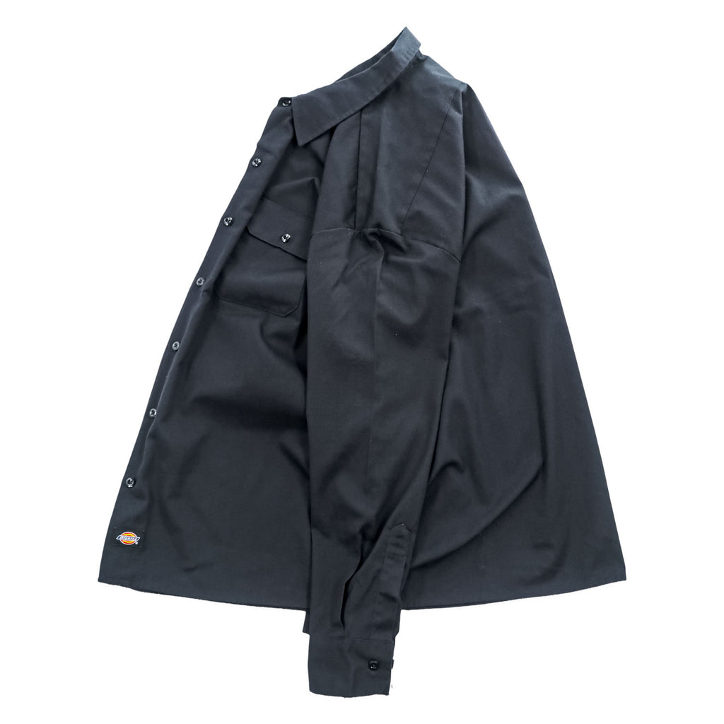 Dickies FLEX 長袖 ワークシャツ XL ブラック ボックスシルエット 11574BK