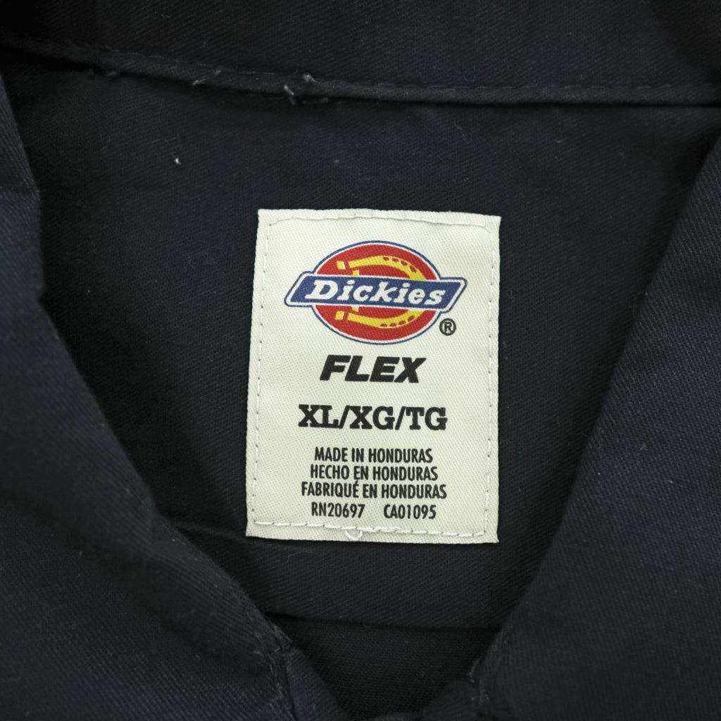 Dickies FLEX 長袖 ワークシャツ XL ブラック ボックスシルエット 11574BK
