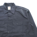 Dickies FLEX 長袖 ワークシャツ XL ブラック ボックスシルエット 11574BK
