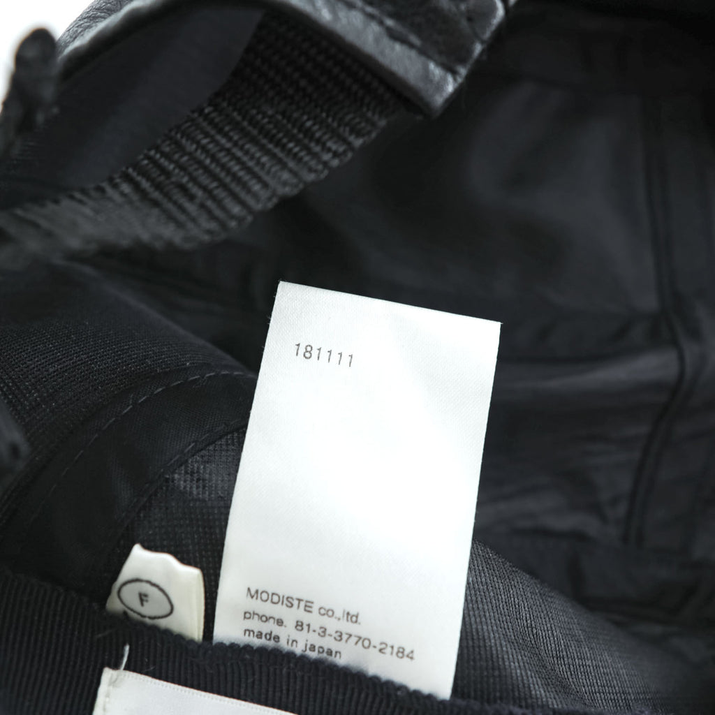 KIJIMA TAKAYUKI 日本製 レザー ジェットキャップ ブラック Leather Jet Cap 181111
