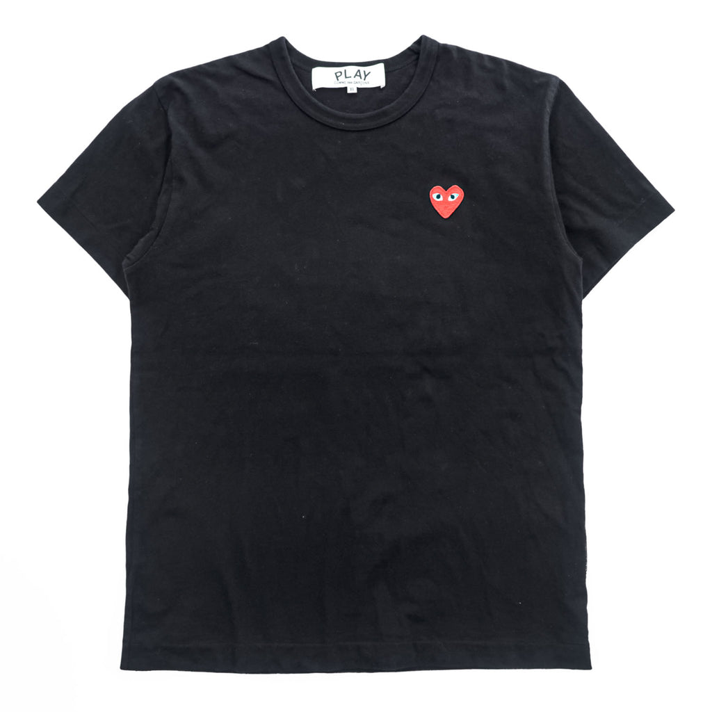 PLAY COMME des GARCONS 日本製 ハートロゴ Tシャツ XL ブラック AD2025/4 AX-T108