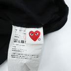 PLAY COMME des GARCONS 日本製 ハートロゴ Tシャツ XL ブラック AD2025/4 AX-T108