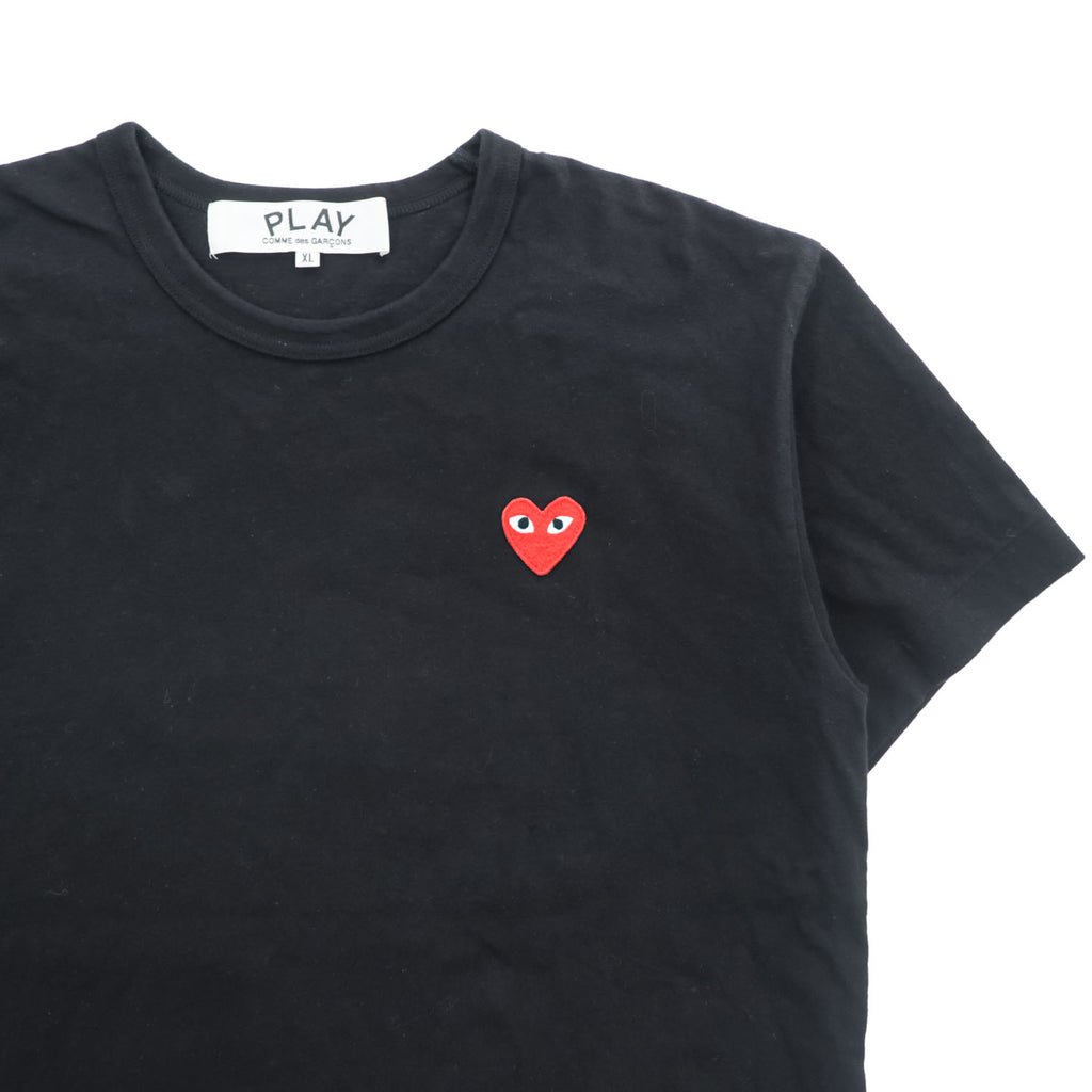 PLAY COMME des GARCONS 日本製 ハートロゴ Tシャツ XL ブラック AD2025/4 AX-T108