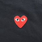 PLAY COMME des GARCONS 日本製 ハートロゴ Tシャツ XL ブラック AD2025/4 AX-T108
