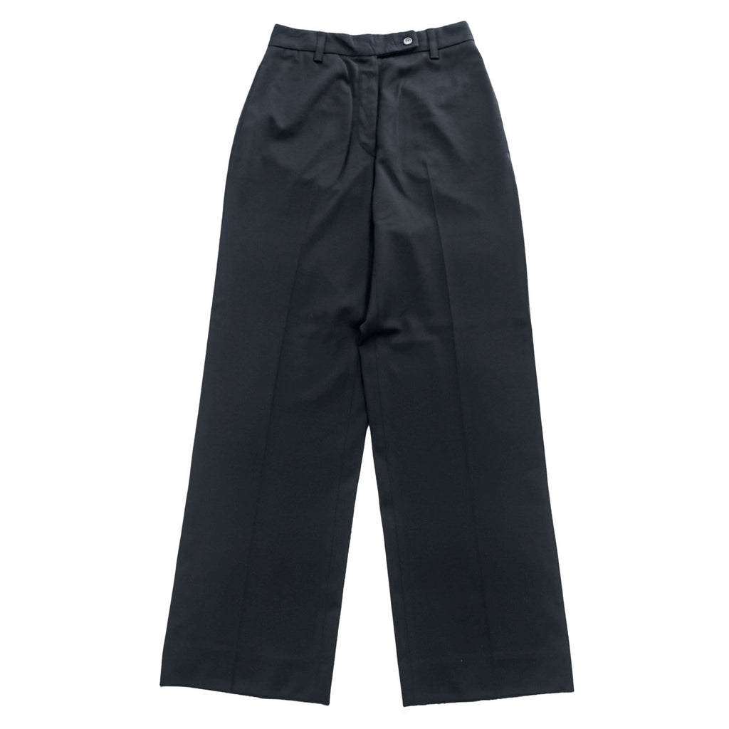 PRADA イタリア製 ワイドレッグ スラックス パンツ XL ブラック ストレッチ