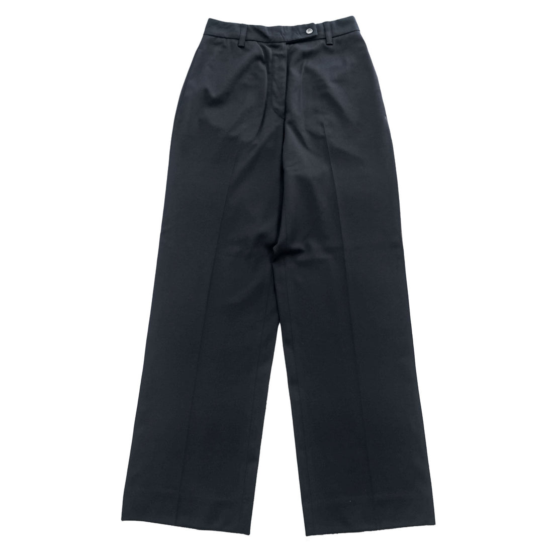 PRADA イタリア製 ワイドレッグ スラックス パンツ XL ブラック ストレッチ