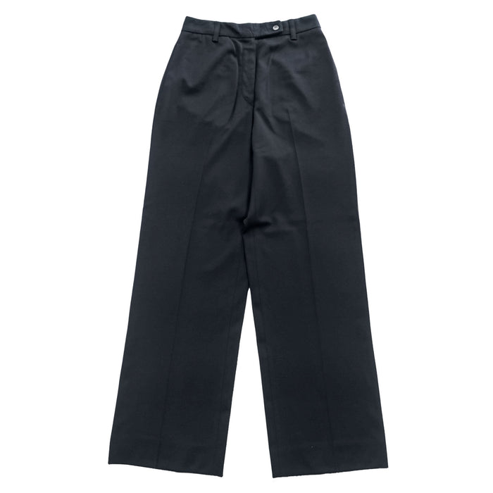 PRADA イタリア製 ワイドレッグ スラックス パンツ XL ブラック ストレッチ