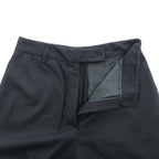 PRADA イタリア製 ワイドレッグ スラックス パンツ XL ブラック ストレッチ
