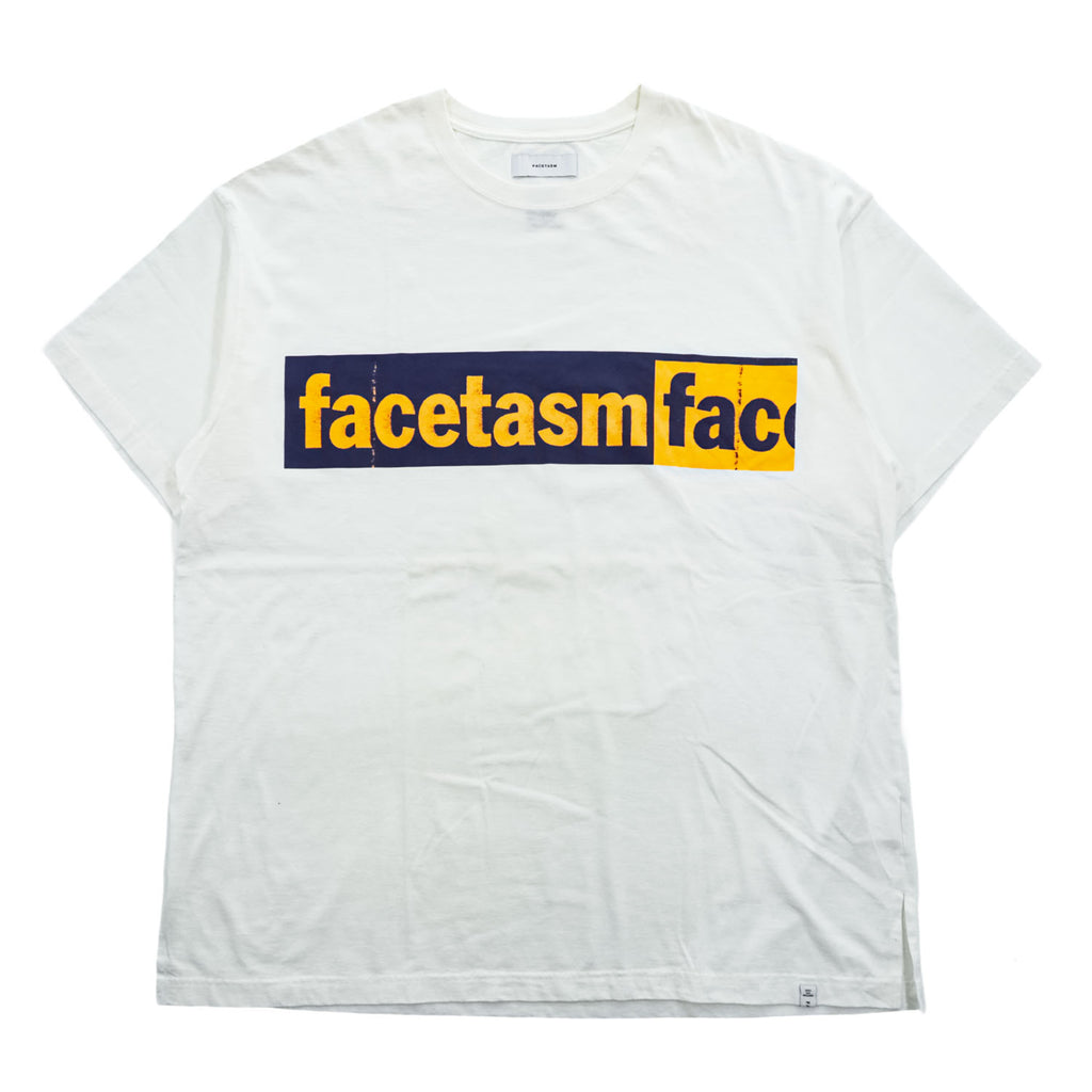 FACETASM 日本製 Tシャツ LOGO PRINT BIG TEE XL ホワイト ワイド ビッグサイズ CSW-TEE-U03