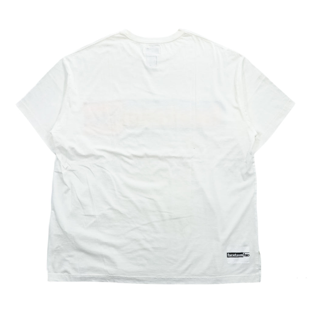 FACETASM 日本製 Tシャツ LOGO PRINT BIG TEE XL ホワイト ワイド ビッグサイズ CSW-TEE-U03