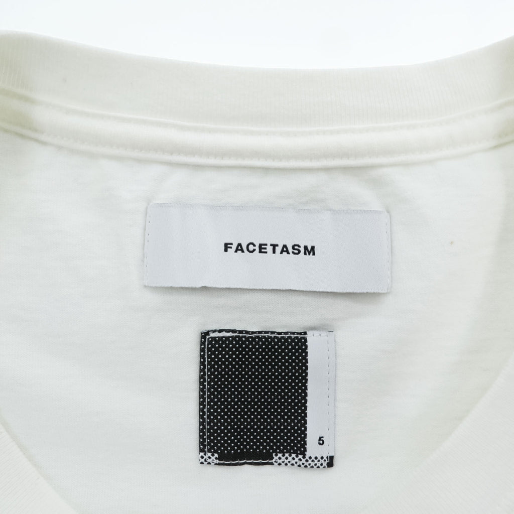 FACETASM 日本製 Tシャツ LOGO PRINT BIG TEE XL ホワイト ワイド ビッグサイズ CSW-TEE-U03
