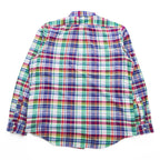 Ralph Lauren 長袖 インディアンマドラスチェックシャツ XL スモールポニー ロゴ 刺繍 Indian Madras ボタンダウン