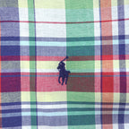 Ralph Lauren 長袖 インディアンマドラスチェックシャツ XL スモールポニー ロゴ 刺繍 Indian Madras ボタンダウン