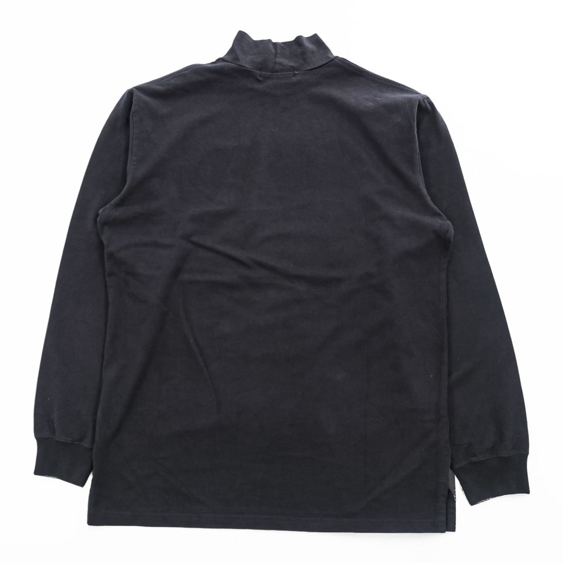 Polo Ralph Lauren 90年代 ヴィンテージ モックネック 長袖 ロングスリーブ Tシャツ L ブラック 刺繍 ポニー ロゴ
