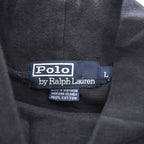 Polo Ralph Lauren 90年代 ヴィンテージ モックネック 長袖 ロングスリーブ Tシャツ L ブラック 刺繍 ポニー ロゴ