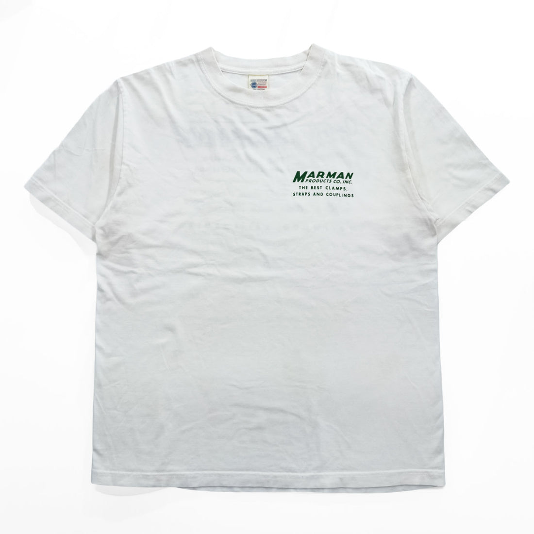 BUZZ RICKSON'S USA製 Tシャツ L ホワイト バックプリント MARMAN PRODUCTS CO