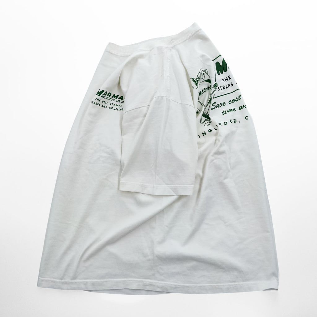 BUZZ RICKSON'S USA製 Tシャツ L ホワイト バックプリント MARMAN PRODUCTS CO
